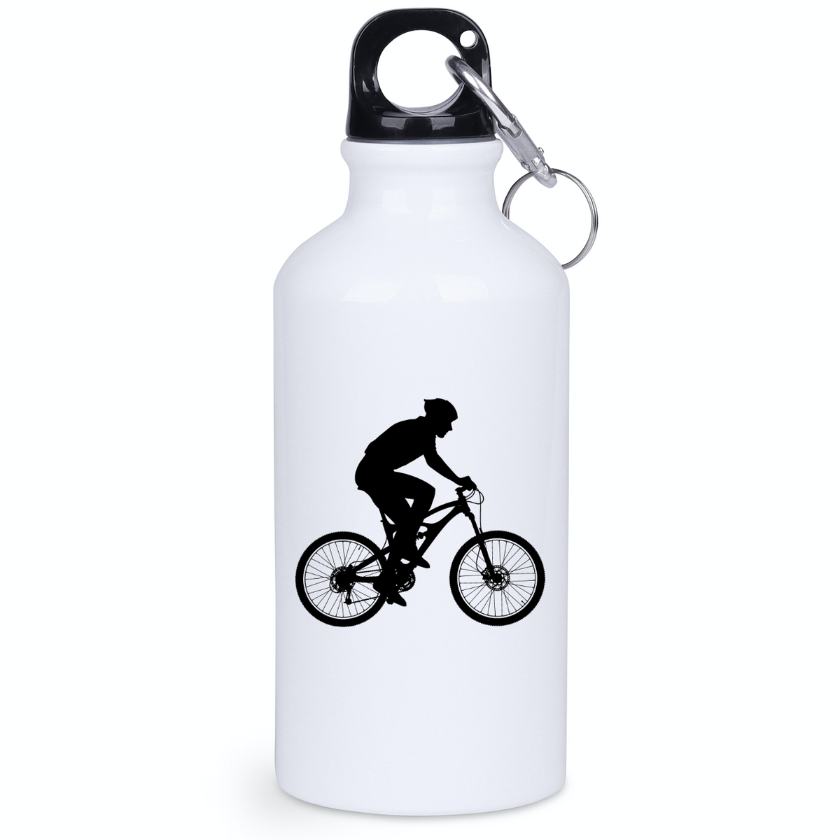 Butelka biała 400 ml z grafiką roweru oraz imieniem do wyboru – dla rowerzysty #6