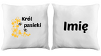 Poduszka dla pszczelarza z nadrukiem „Król pasieki” – pszczelarstwo #10