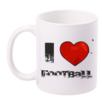 Kubek biały z nadrukiem "I Love Football" #1