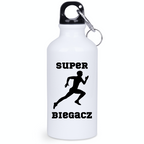 Bidon biały 400 ml dla biegacza – nadruk "Super Biegacz" – bieganie #7