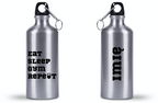 Butelka srebrna 500 ml z nadrukiem "Eat Sleep Gym Repeat" – na siłownię #6