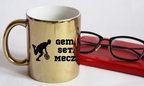 Kubek złoty 330 ml z napisem "GEM SET MECZ" – męski #4