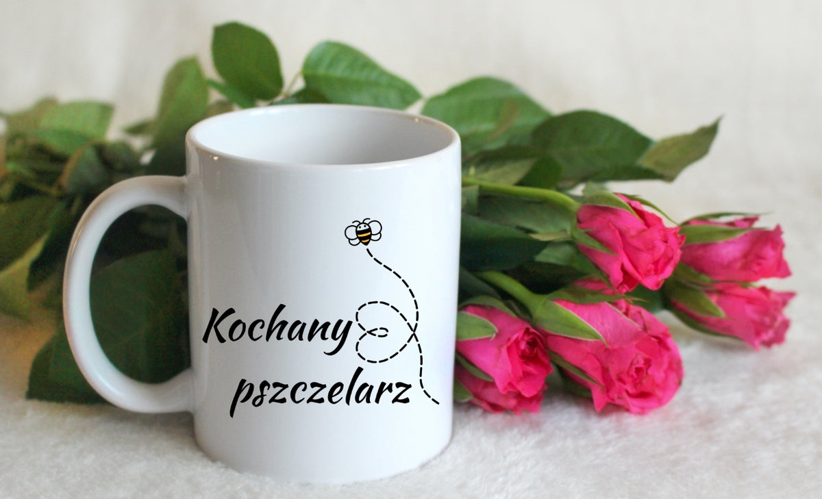 Kubek biały dla pszczelarza "Kochany pszczelarz" #6