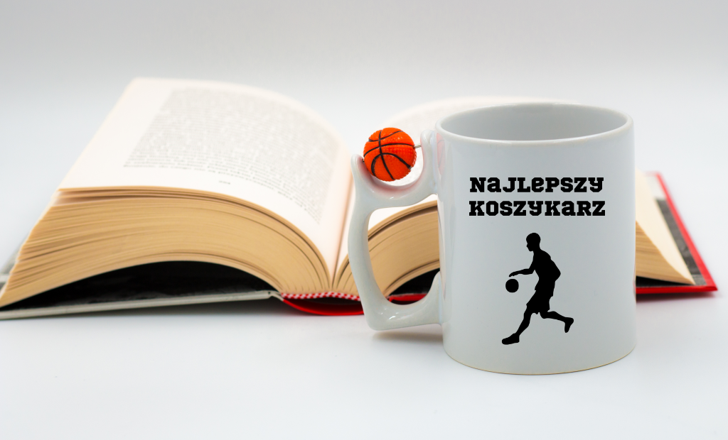 Kubek z piłką i nadrukiem "Najlepszy Koszykarz" – koszykówka #8