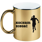 Kubek złoty prezent dla biegacza – nadruk "Kocham Biegać" #3