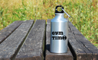 Bidon srebrny 400 ml z nadrukiem "Gym Time" - siłownia #1