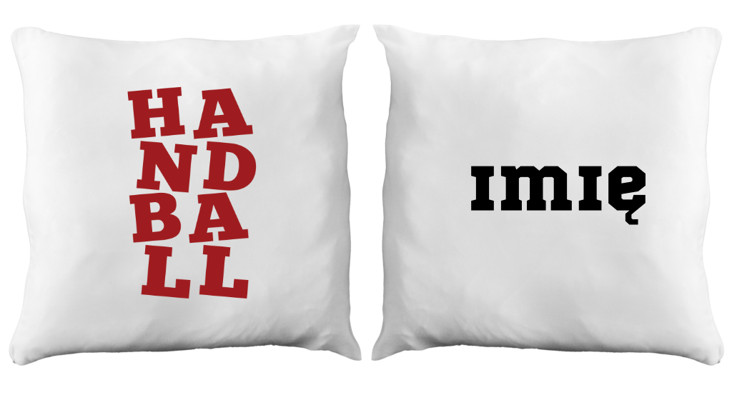 Poduszka dla kibica piłki ręcznej z czerwonym napisem "HANDBALL" #5