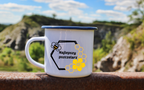 Kubek emaliowany biały z nadrukiem „Najlepszy pszczelarz” – pszczelarstwo #12