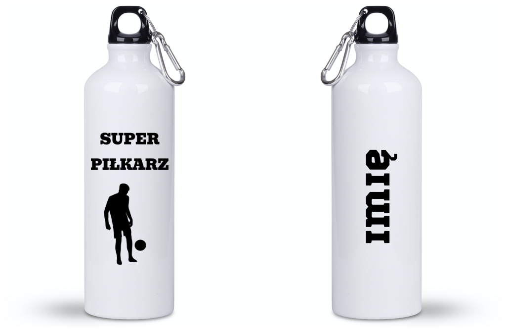 Butelka biała 800 ml z nadrukiem "Super Piłkarz" – piłka nożna #5