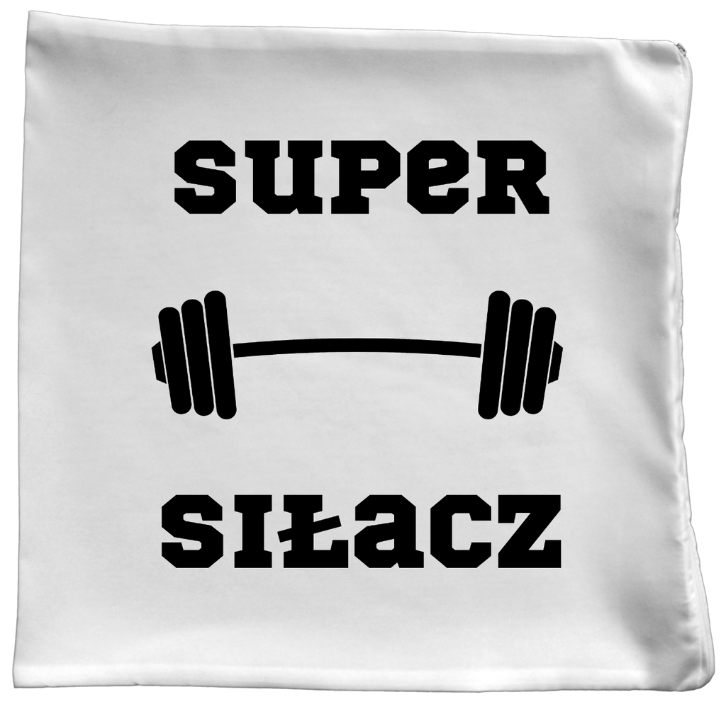Poduszka z nadrukiem „Super Siłacz” – siłownia #3