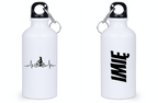 Butelka biała 400 ml z grafiką rowerowe EKG, linia życia - dla rowerzystki #2