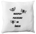 Poduszka z nadrukiem "Najlepszy pszczelarz na świecie" - pszczelarstwo #1