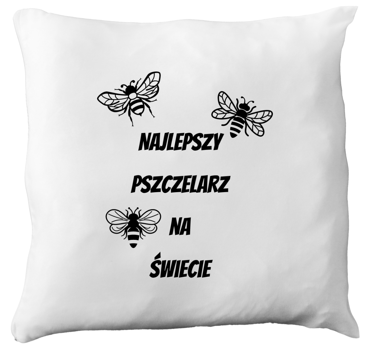 Poduszka z nadrukiem "Najlepszy pszczelarz na świecie" - pszczelarstwo #1