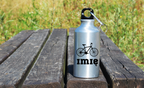 Butelka srebrna 400 ml z grafiką roweru i dowolnym imieniem – dla rowerzystów #11