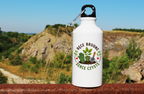 Butelka biała 400 ml z nadrukiem „Ręce brudne, serce czyste” – ogród, działka #1