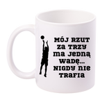 Kubek biały z nadrukiem dla koszykarza – koszykówka #6