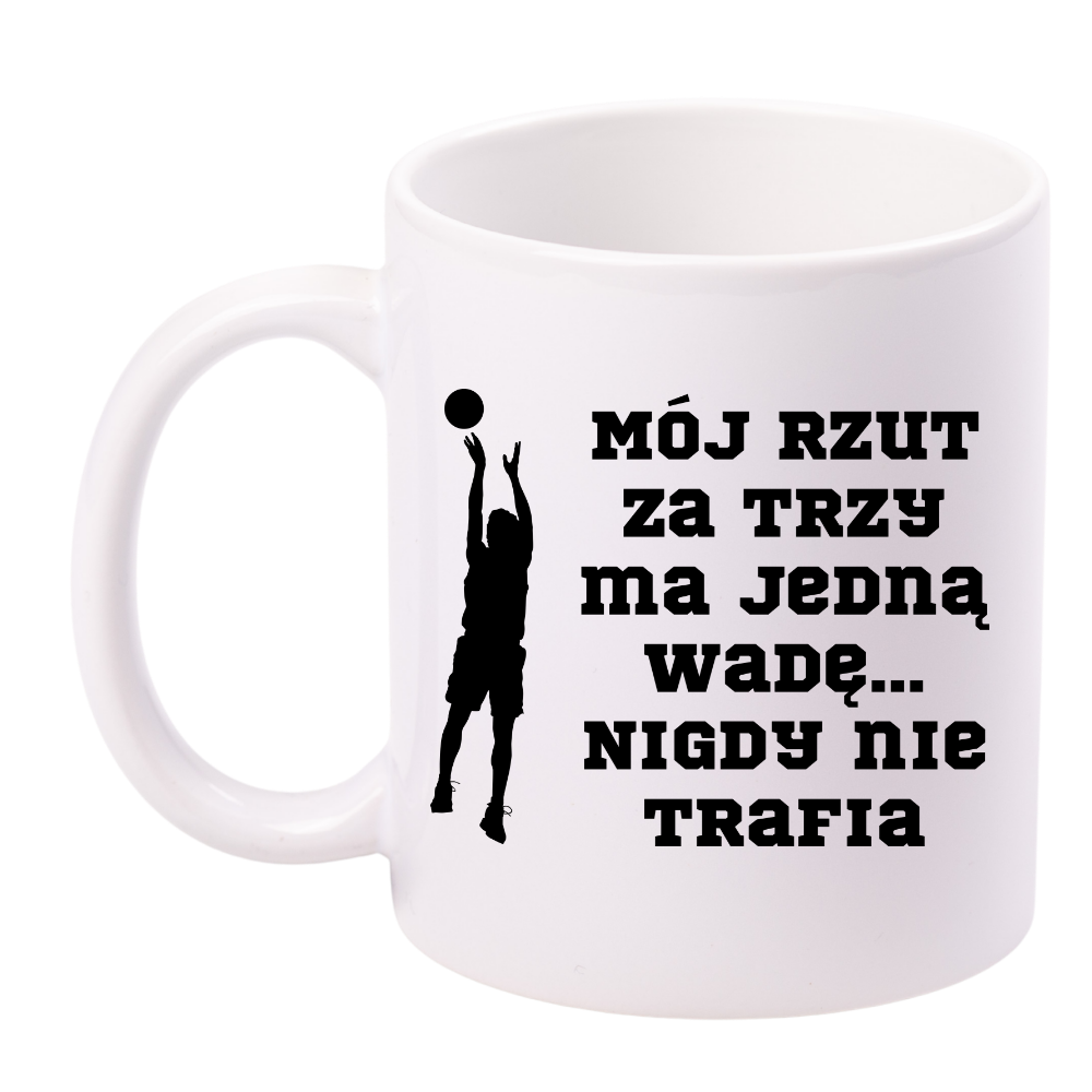 Kubek biały z nadrukiem dla koszykarza – koszykówka #6