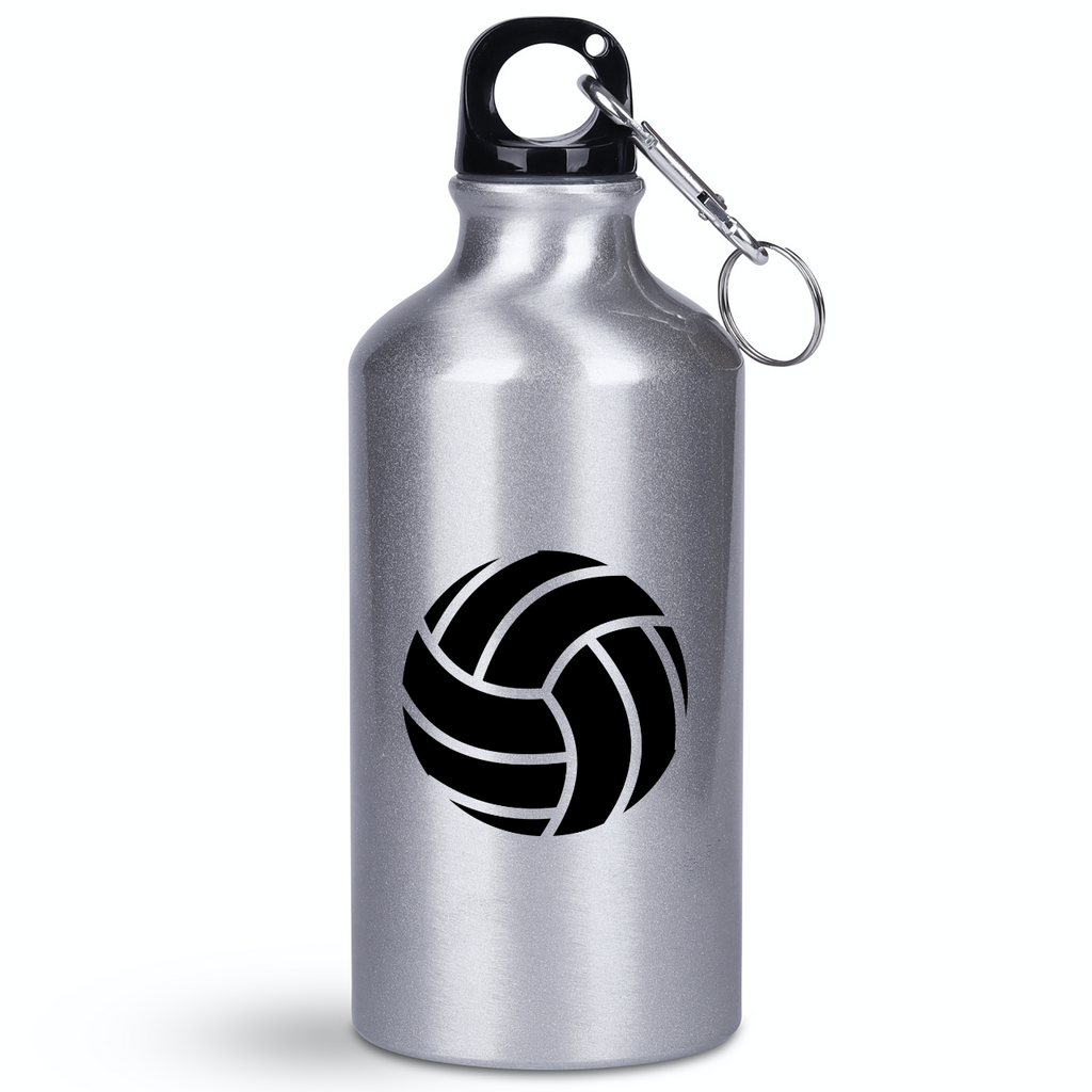 Butelka srebrna 400 ml z grafiką piłki i dowolnym imieniem #5
