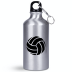 Butelka srebrna 400 ml z grafiką piłki i dowolnym imieniem #5