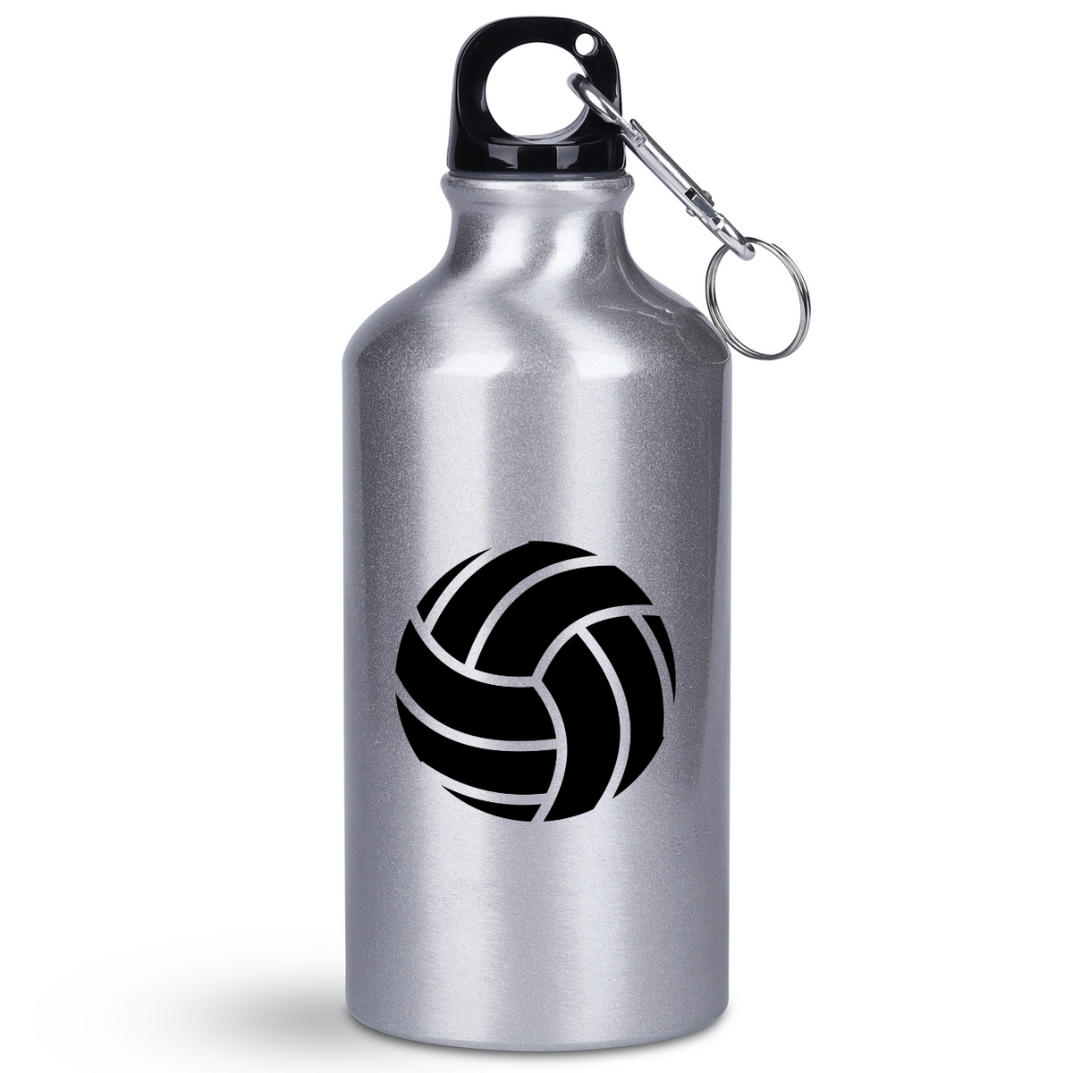 Butelka srebrna 400 ml z grafiką piłki i dowolnym imieniem #5