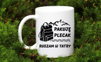 Kubek biały z nadrukiem "Pakuję plecak, ruszam w Tatry" - góry, Zakopane, Podhale #2