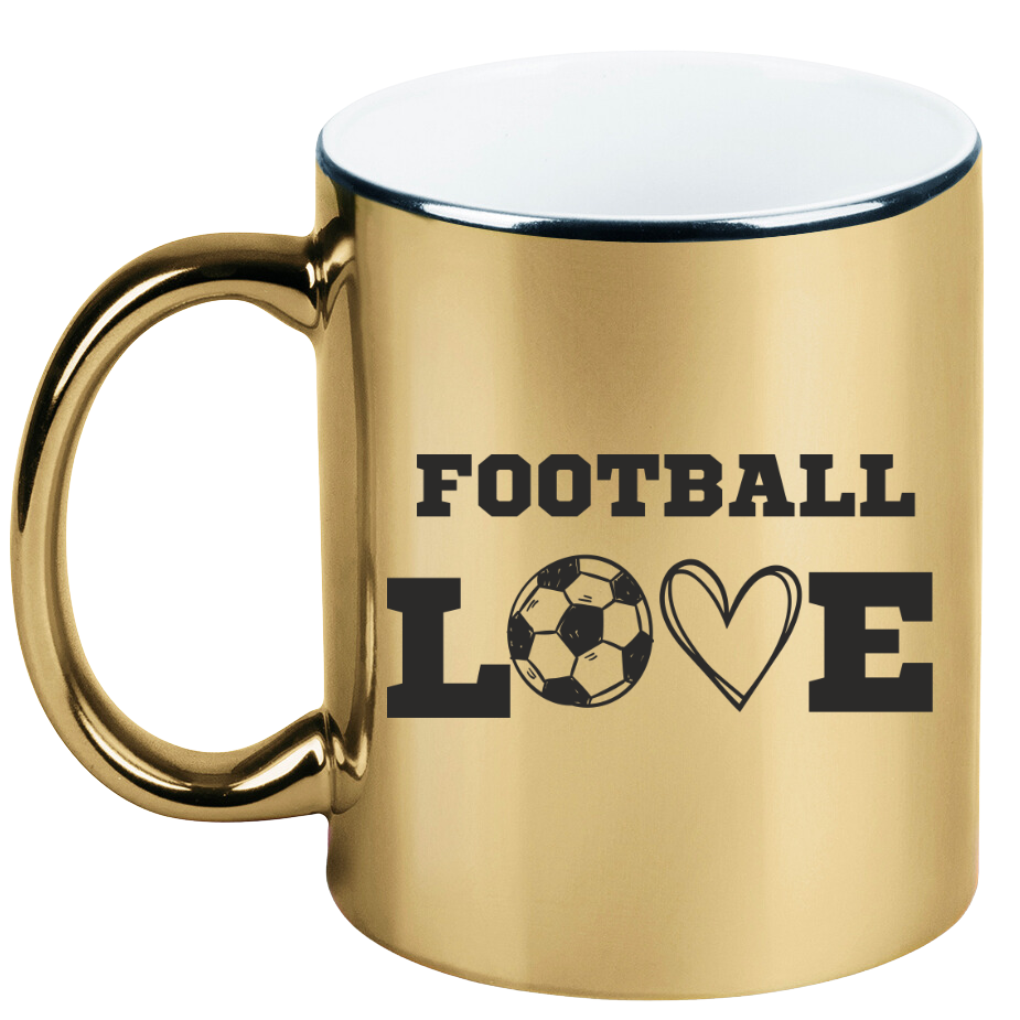 Kubek złoty z nadrukiem "FOOTBALL LOVE" #5