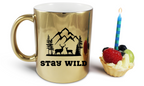 Kubek złoty z nadrukiem „Stay Wild” – trekking, wyprawa #8