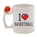 Kubek z piłką i nadrukiem "I LOVE BASKETBALL" – koszykówka #2