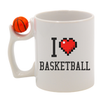 Kubek z piłką i nadrukiem "I LOVE BASKETBALL" – koszykówka #2