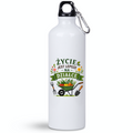 Butelka biała 800 ml z nadrukiem „Życie jest lepsze na działce” – działka, ogród #3