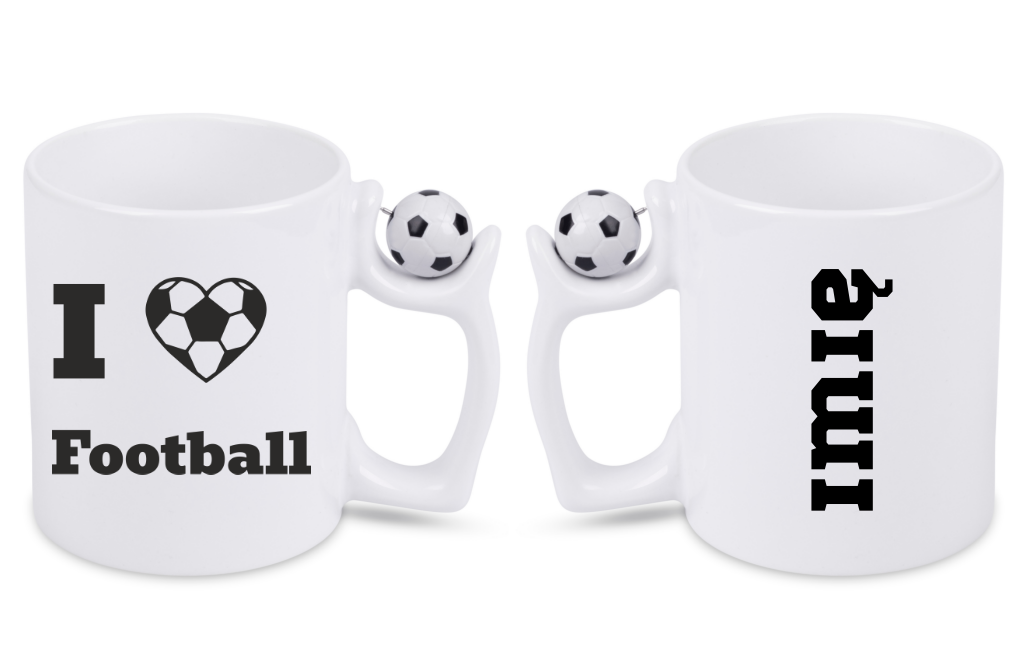 Kubek z piłką i nadrukiem "I Love Football" - piłka nożna #6