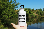 Bidon biały 400 ml na siłownię z nadrukiem „Super Siłacz” – siłownia #3