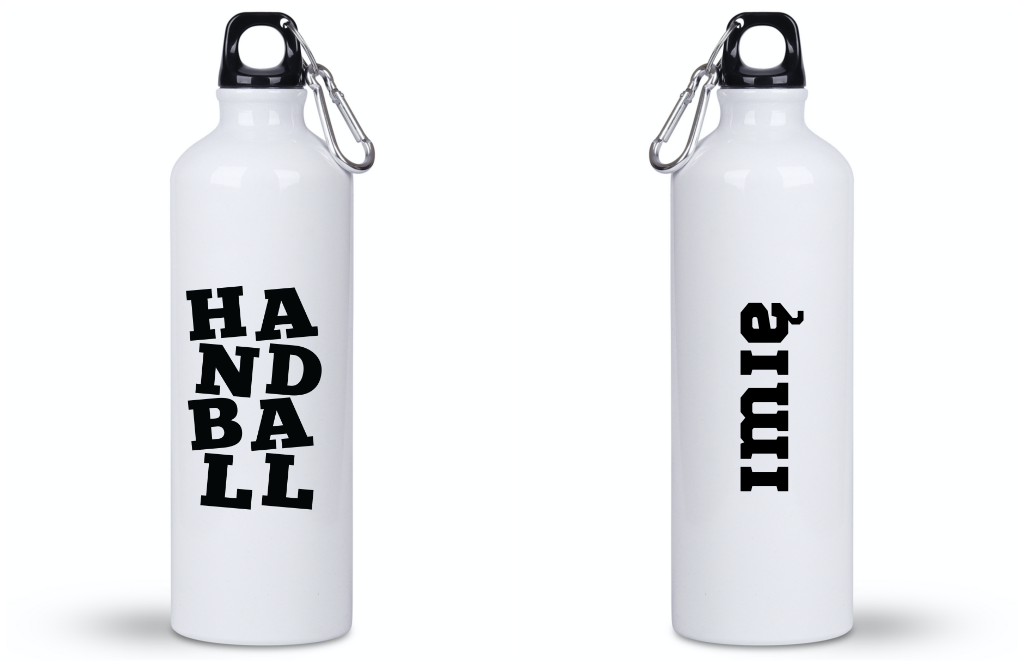 Butelka biała 800 ml z czarnym napisem "HANDBALL" #5