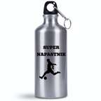 Butelka srebrna 500 ml z napisem "Super Napastnik" – piłka nożna #6