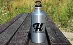Butelka srebrna 500 ml z napisem "I Love Handball" i literą H #3
