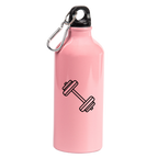 Butelka różowa 600 ml z nadrukiem hantli z imieniem do wyboru – siłownia #4