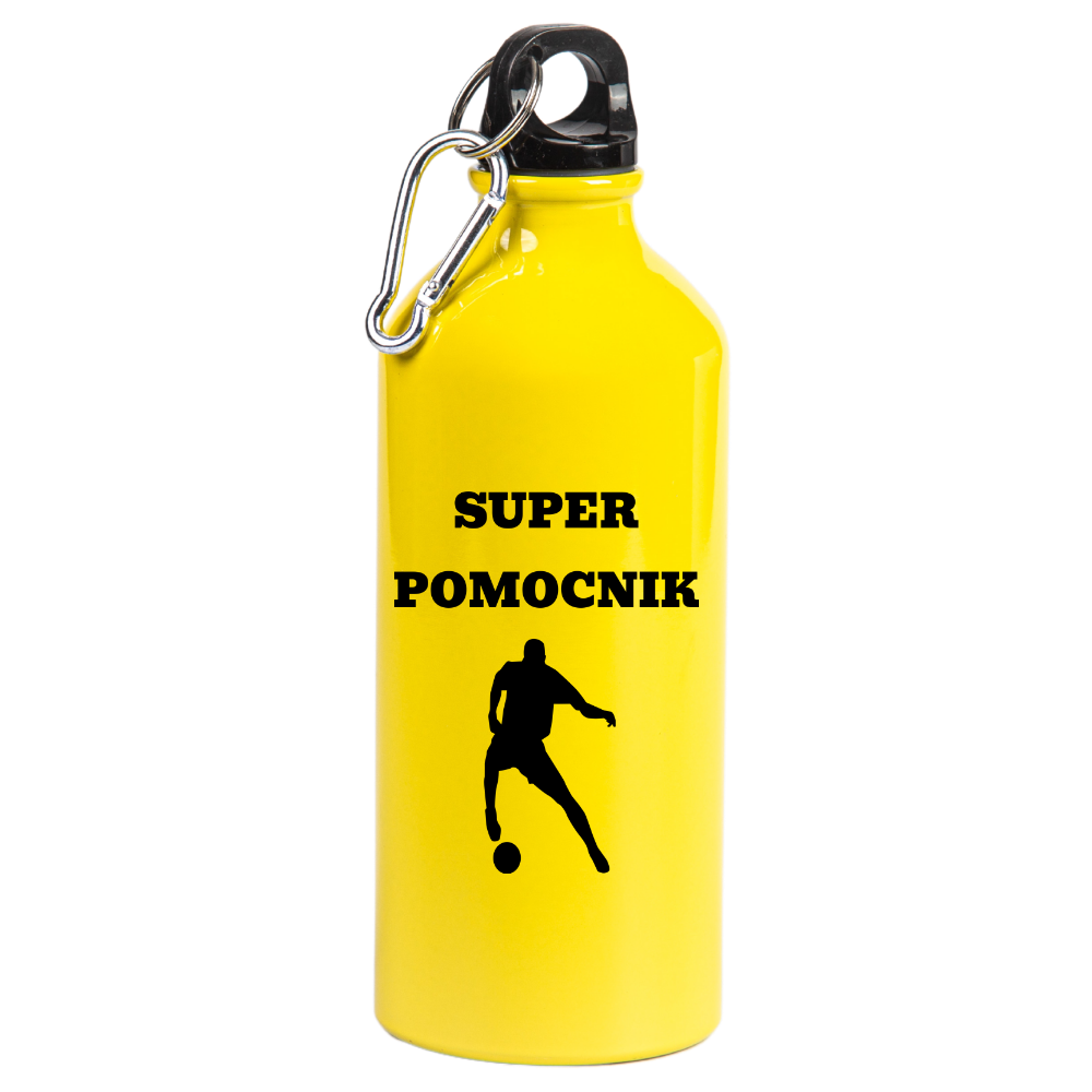 Bidon żółty 600 ml z napisem "Super Pomocnik" – piłka nożna #2