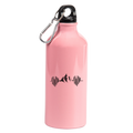 Butelka różowa 600 ml z grafiką górskie EKG, linia życia – góry #7