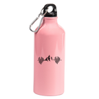 Butelka różowa 600 ml z grafiką górskie EKG, linia życia – góry #7
