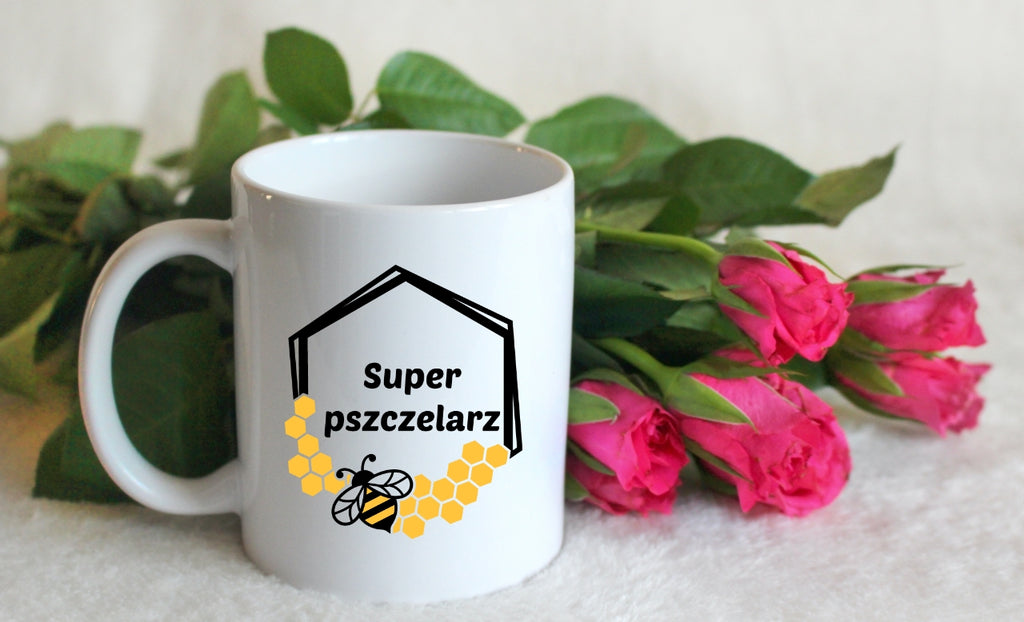 Kubek biały dla pszczelarza "Super pszczelarz" #11