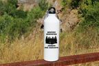 Butelka biała 800 ml z nadrukiem „Rzuć wszystko, jedźmy pod namioty” – camping, podróż #10