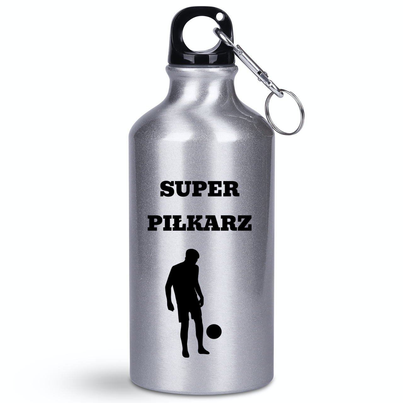 Butelka srebrna 400 ml z napisem "Super Piłkarz" – piłka nożna #4
