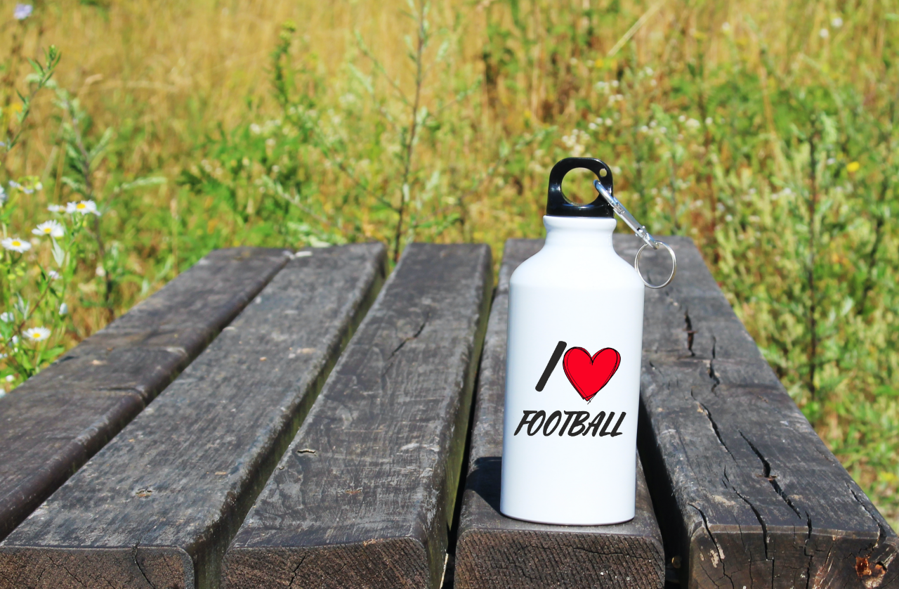 Bidon biały 400 ml z napisem "I LOVE FOOTBALL" – piłka nożna #3