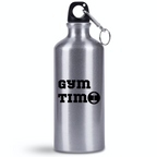Butelka srebrna 500 ml z nadrukiem "Gym Time" - na siłownię #1