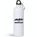 Butelka biała 800 ml z nadrukiem "Rzuć wszystko, jedź w Bieszczady" #1