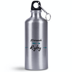Butelka srebrna 500 ml z nadrukiem "Kierunek Ryby" – wędkarstwo #3
