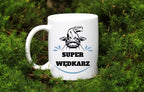 Kubek biały z nadrukiem: "Super wędkarz" - wędkarstwo #9