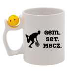 Kubek z piłką 330 ml z napisem "GEM SET MECZ" – męski #9