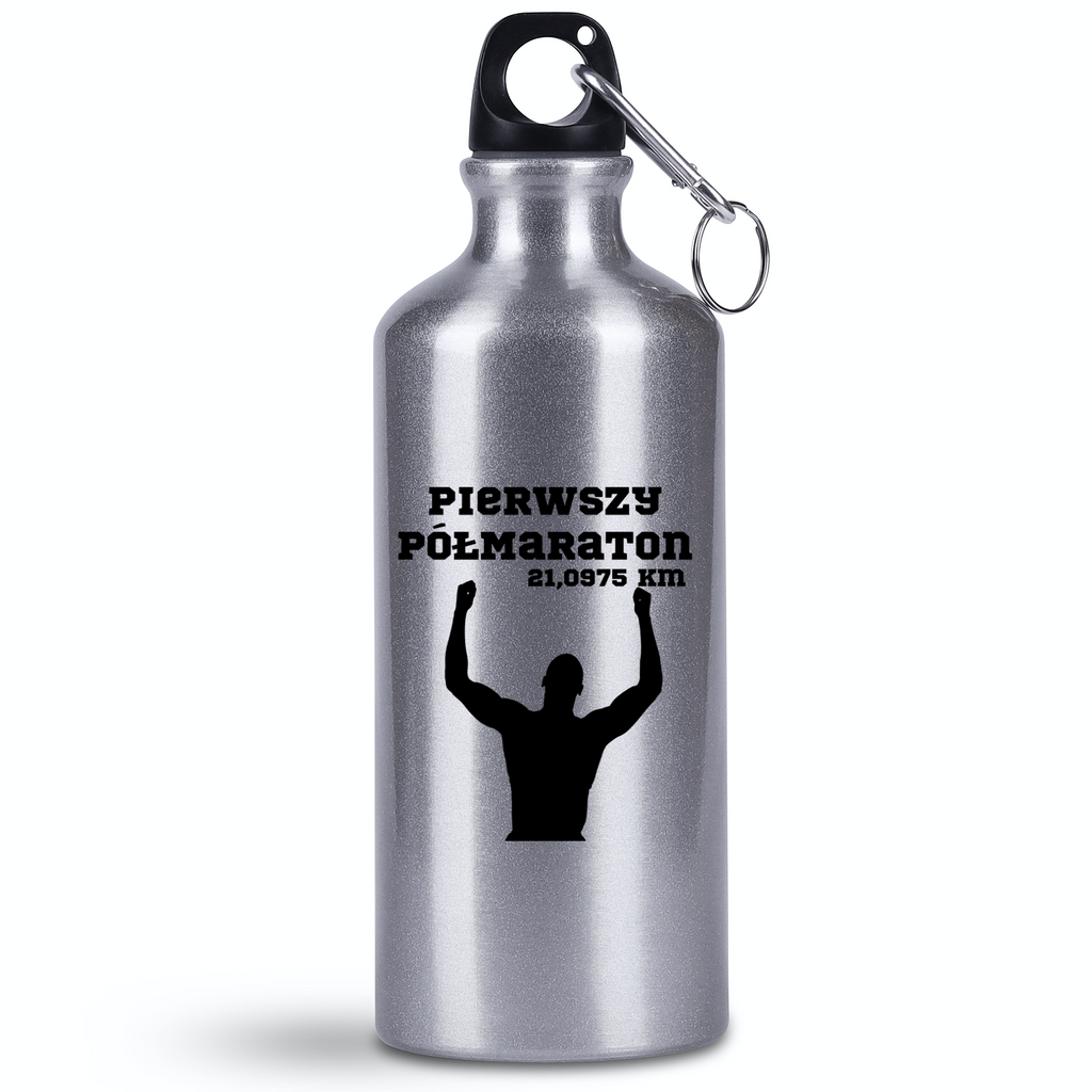 Bidon 500 ml pamiątka po pierwszym półmaratonie + czas – bieganie #8