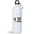 Bidon biały 800 ml z napisem "Gem Set Mecz" – damski #8